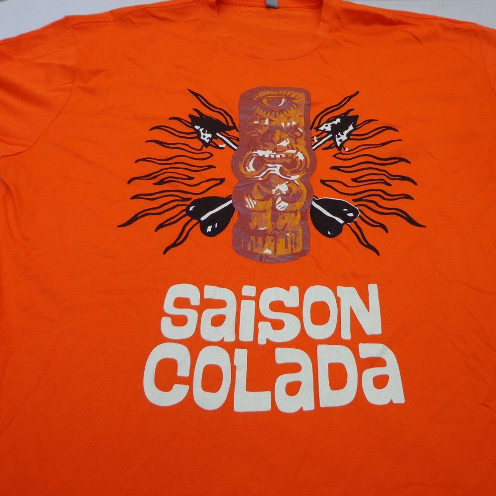 Yazoo Brewing Company SAISON COLADA  Nashville TN Orange T Shirt  XL   f45